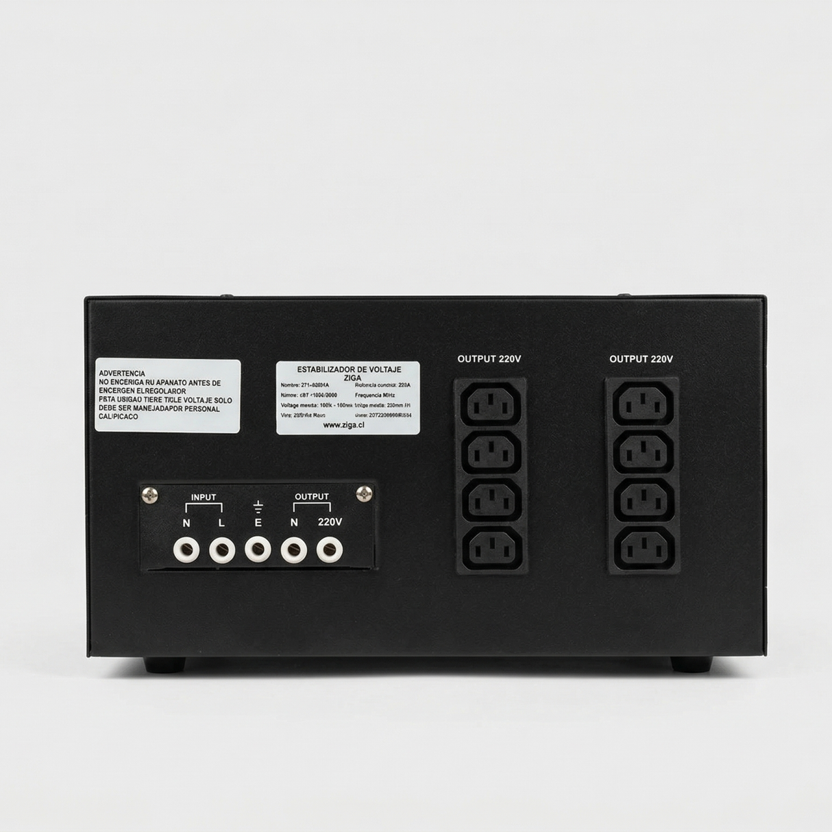 Estabilizador de voltaje Monofásico ZIGA Rack ZTY- R 5kVA/ 4000 watts